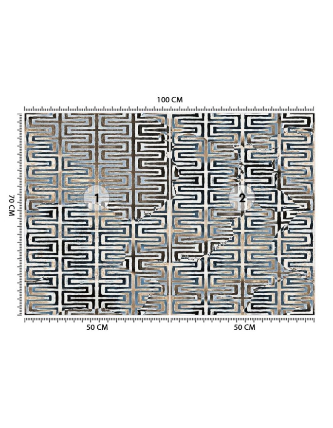 Modern wall mural - Golden geometric glamour pattern | FEEBY