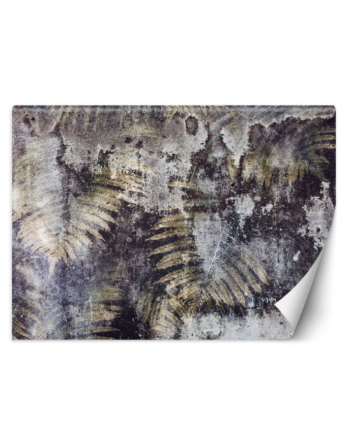 Modern wall murals - Golden fern leaves | FEEBY
