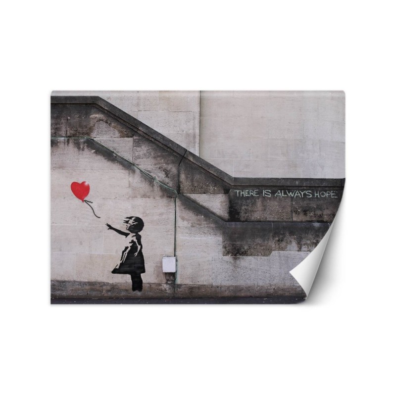 Murals - Girl with balloon Banksy graffiti | FEEBY
