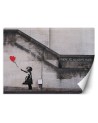 Murals - Girl with balloon Banksy graffiti | FEEBY
