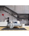 Murals - Girl with balloon Banksy graffiti | FEEBY