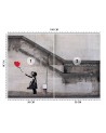 Murals - Girl with balloon Banksy graffiti | FEEBY