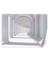 Depth effect wall mural - 3D Tunnel abstract white | FEEBY