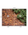 Living room wall mural - Plant brick wall | FEEBY