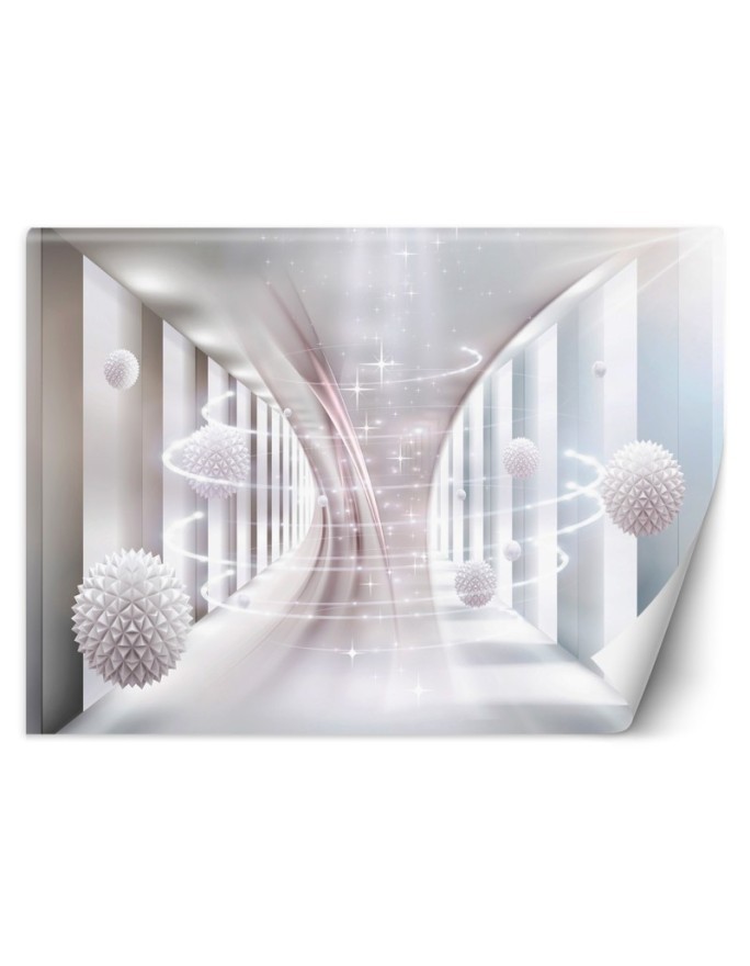Depth effect wall mural - Swirling balls tunnel 3D | FEEBY