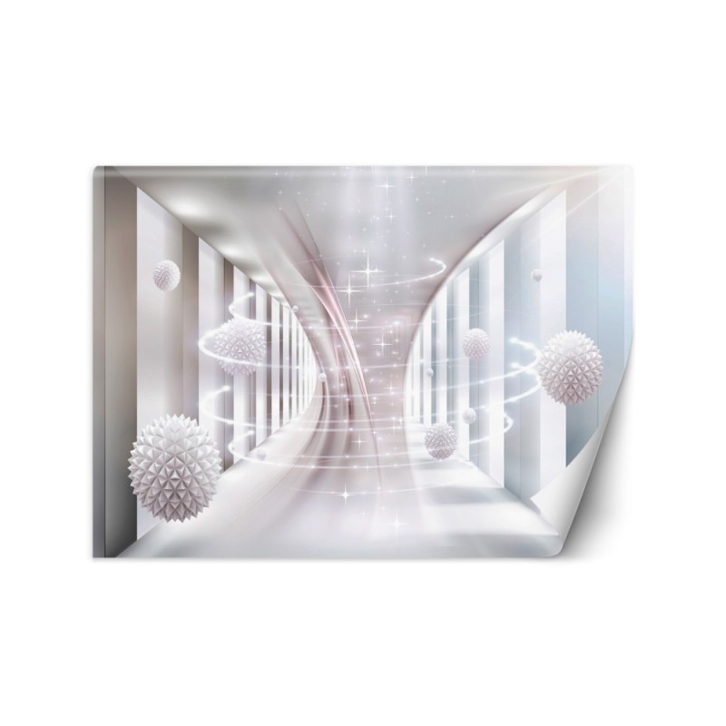Depth effect wall mural - Swirling balls tunnel 3D | FEEBY