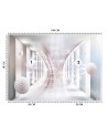 Depth effect wall mural - Swirling balls tunnel 3D | FEEBY