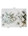 Inspirational wall mural - Green leaves 3D | FEEBY