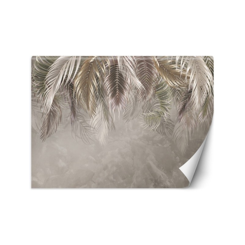 Modern wall mural - Palm leaves 3D | FEEBY