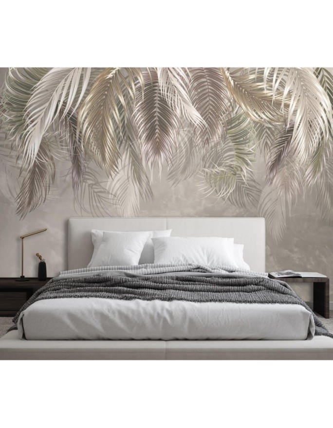 Modern wall mural - Palm leaves 3D | FEEBY
