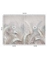 Original wall mural - Palm leaves 3D beige | FEEBY