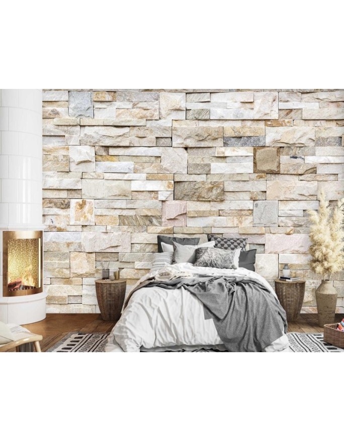Texture Wallpapers - Beige sandstone wall | FEEBY