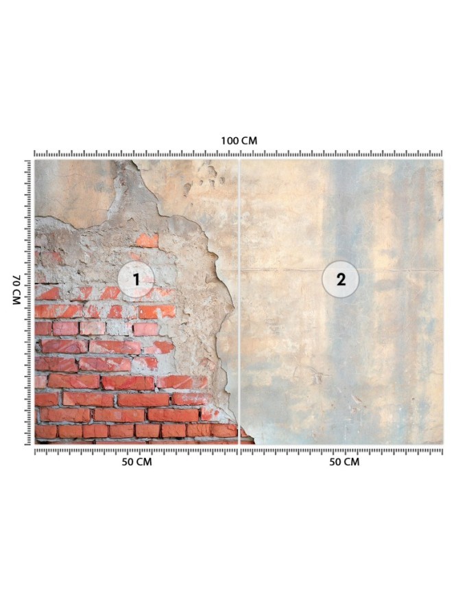 Living room Wallpaper - Brick wall | FEEBY