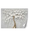 Depth effect wallpaper - Abstract gold tree flowers nature 3D | FEEBY
