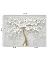 Depth effect wallpaper - Abstract gold tree flowers nature 3D | FEEBY