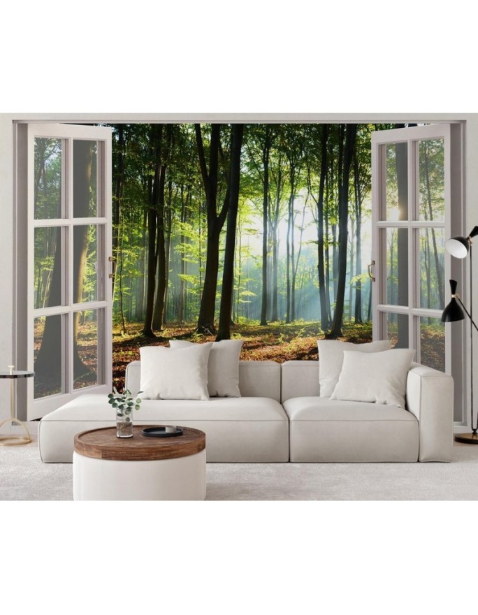 Modern Wallpapers - Window forest trees nature | FEEBY