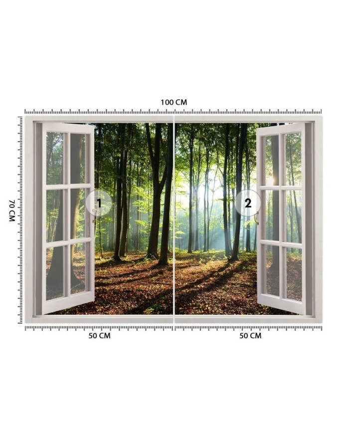 Modern Wallpapers - Window forest trees nature | FEEBY
