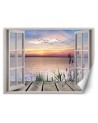 Stylish Wallpapers - Window overlooking the setting sun | FEEBY