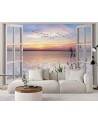Stylish Wallpapers - Window overlooking the setting sun | FEEBY