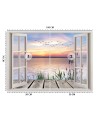 Stylish Wallpapers - Window overlooking the setting sun | FEEBY