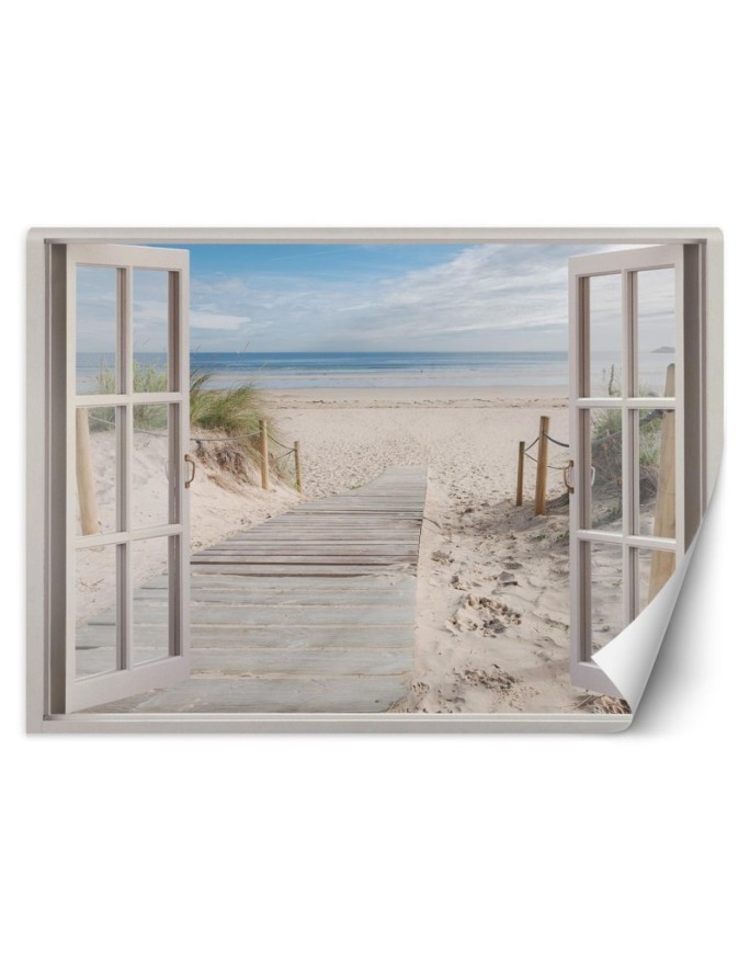 Modern Wallpapers - Window view sea beach sand | FEEBY