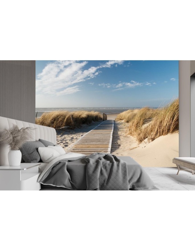 Beautiful Wallpapers for living room - Window view sea dunes | FEEBY