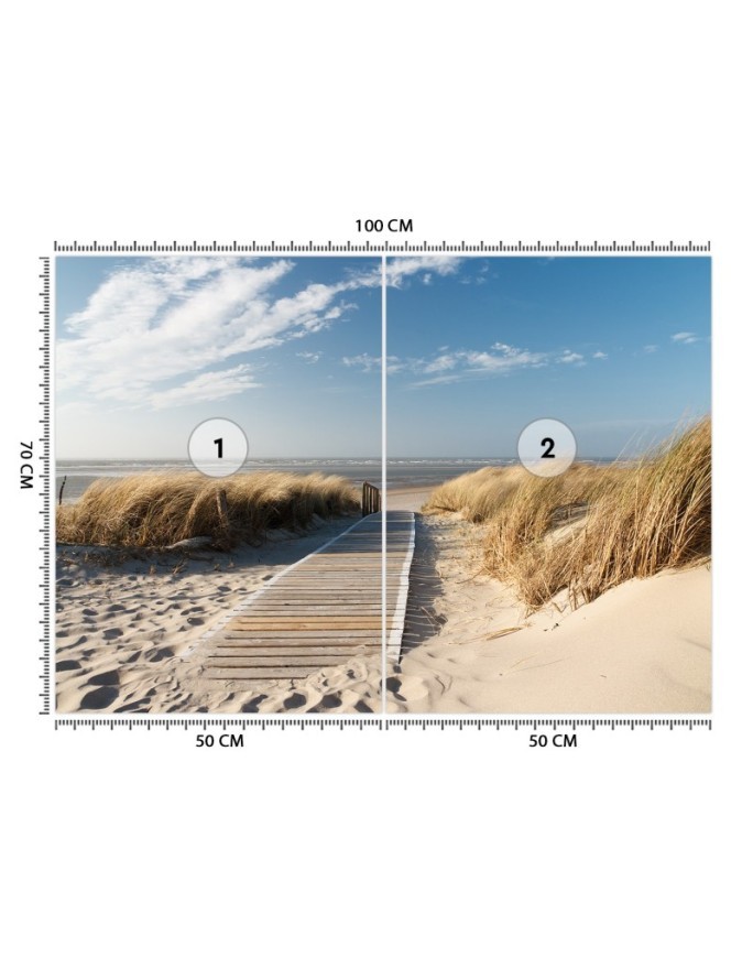Beautiful Wallpapers for living room - Window view sea dunes | FEEBY