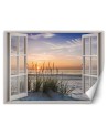 Original Wallpaper for living room - Sunset window on beach | FEEBY