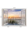 Original Wallpaper for living room - Sunset window on beach | FEEBY