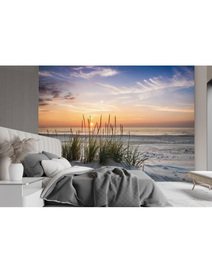 Wallpaper for living room or bedroom - Sunset on the beach | FEEBY