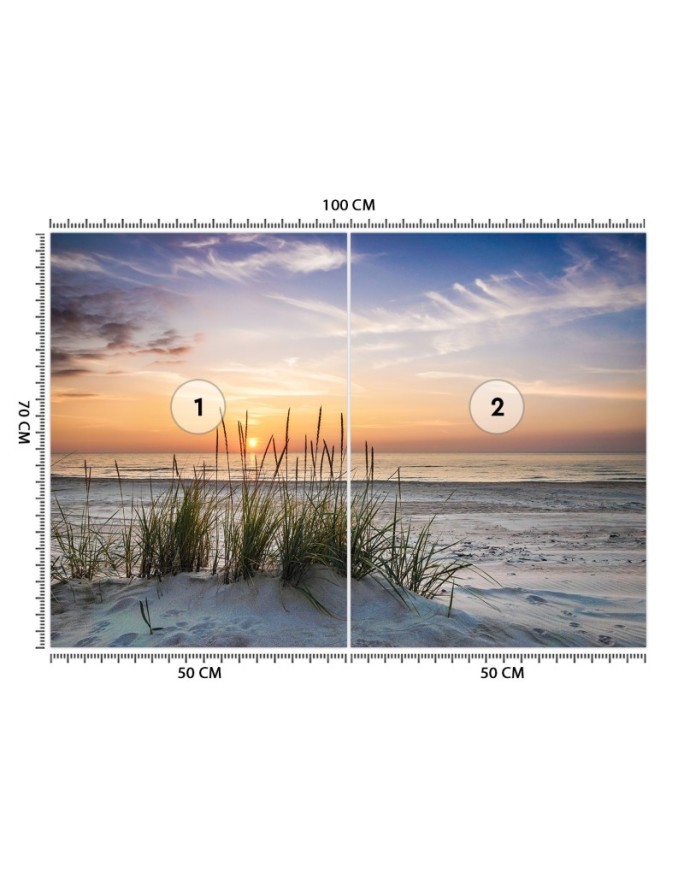 Wallpaper for living room or bedroom - Sunset on the beach | FEEBY