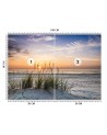 Wallpaper for living room or bedroom - Sunset on the beach | FEEBY