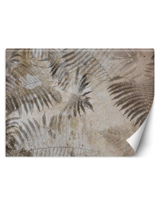 Exotic wall murals - Concrete Fern Leaf Grey | FEEBY