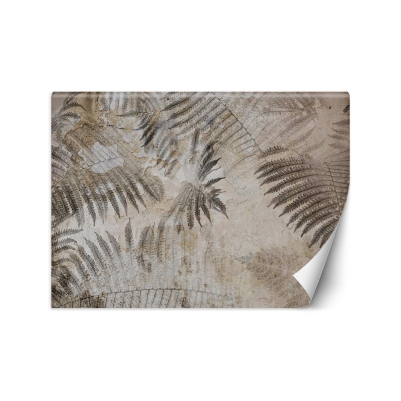 Exotic wall murals - Concrete Fern Leaf Grey | FEEBY