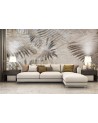 Exotic wall murals - Concrete Fern Leaf Grey | FEEBY
