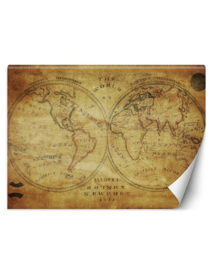 Stylish wall murals - Old retro world map | FEEBY