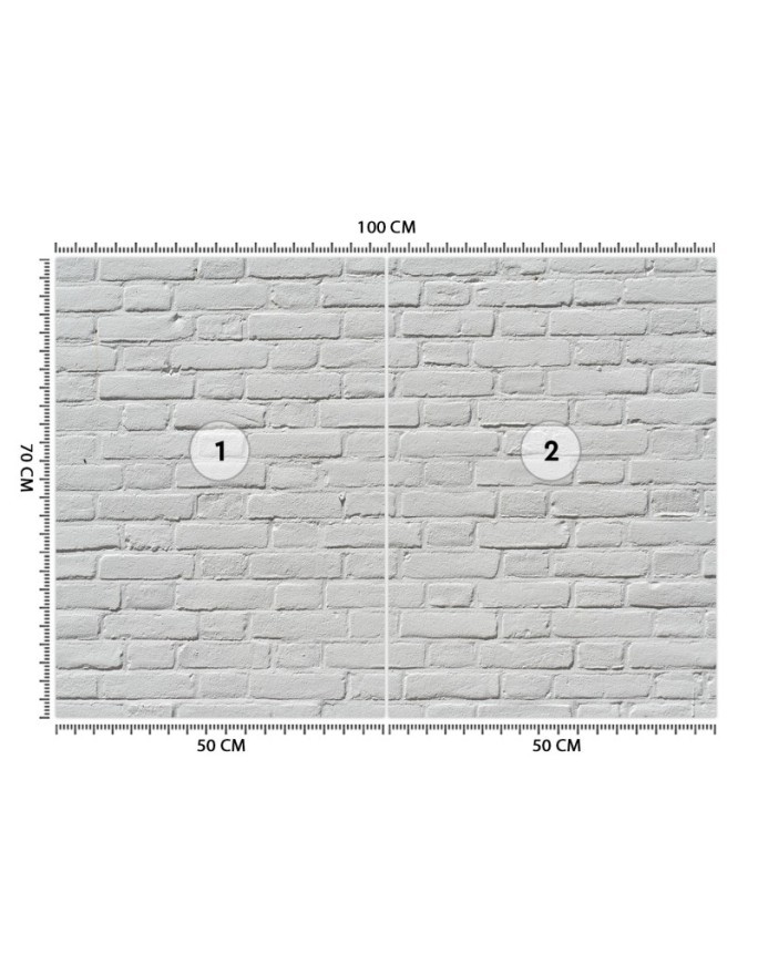 Texture wall murals - White brick wall | FEEBY