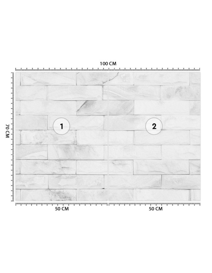 Texture wall murals - White brick wall | FEEBY