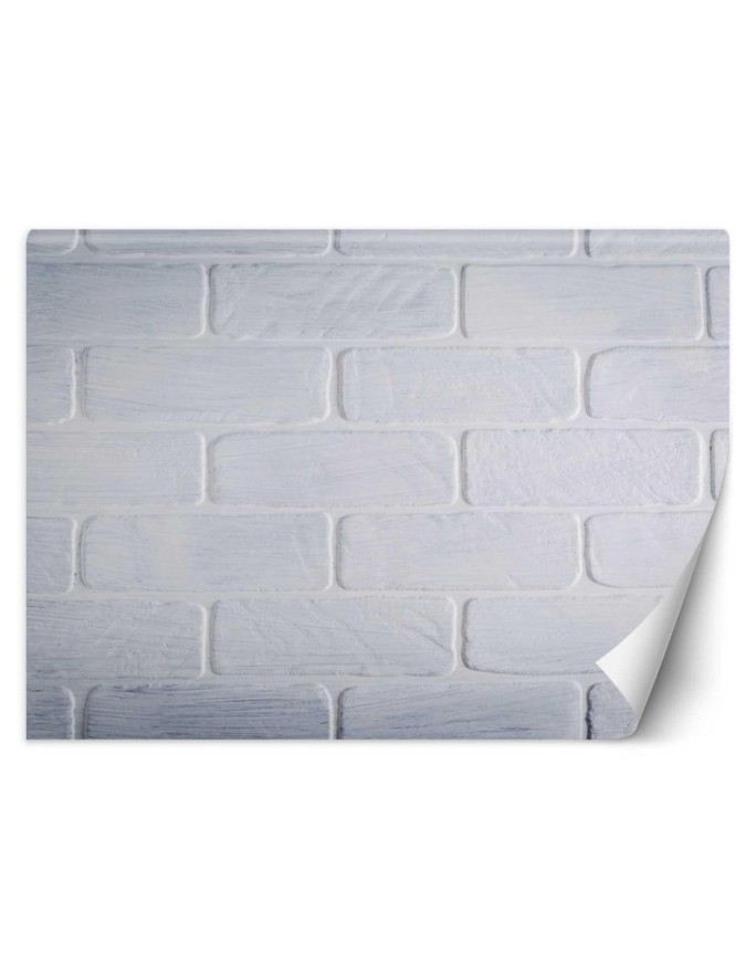 Texture wall mural - White brick wall | FEEBY