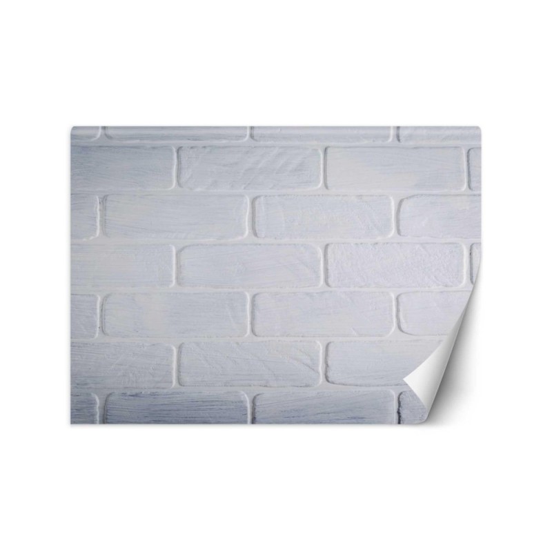 Texture wall mural - White brick wall | FEEBY