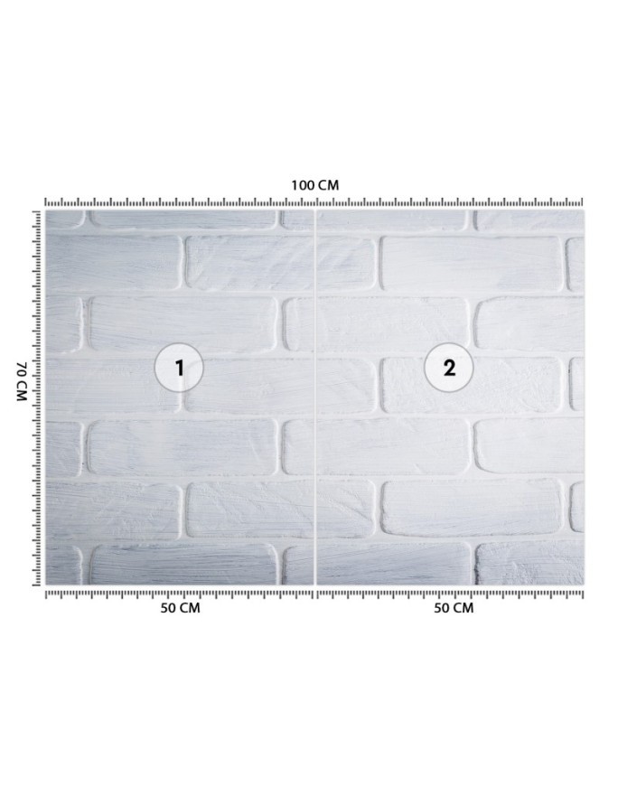 Texture wall mural - White brick wall | FEEBY