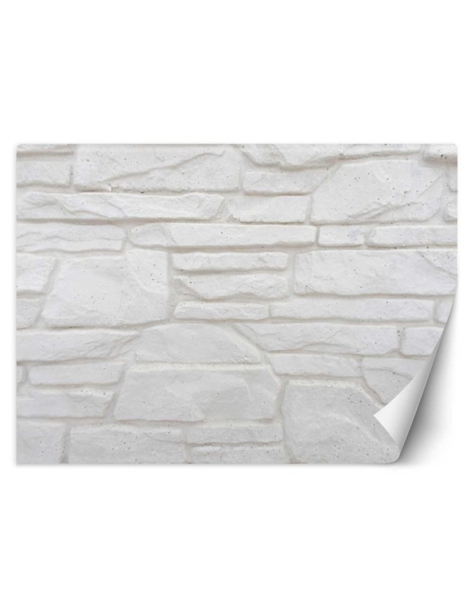 Modern wall mural - White stone wall | FEEBY