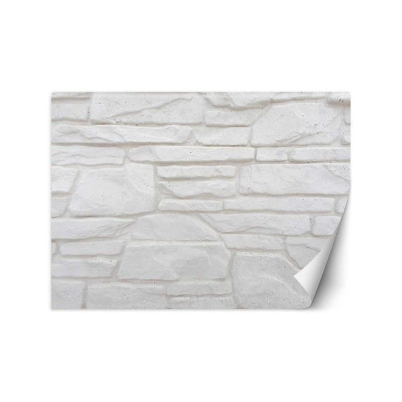 Modern wall mural - White stone wall | FEEBY