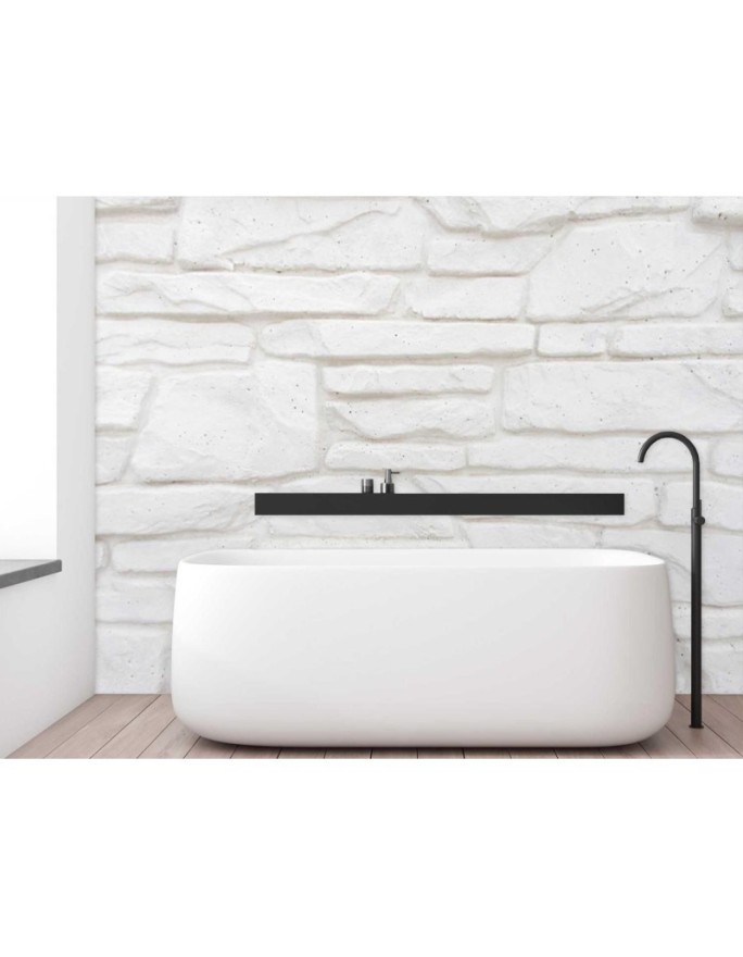 Modern wall mural - White stone wall | FEEBY