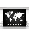 Inspirational wall murals - Black and white world map | FEEBY