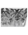 Inspirational wall mural - Banana leaves black and white lettering | FEEBY