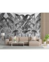 Inspirational wall mural - Banana leaves black and white lettering | FEEBY