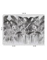 Inspirational wall mural - Banana leaves black and white lettering | FEEBY