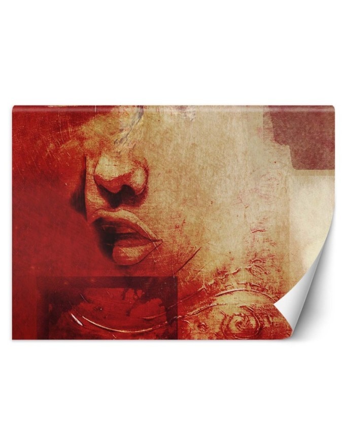 Modern wall mural - Delicate female lips abstract | FEEBY