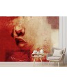 Modern wall mural - Delicate female lips abstract | FEEBY
